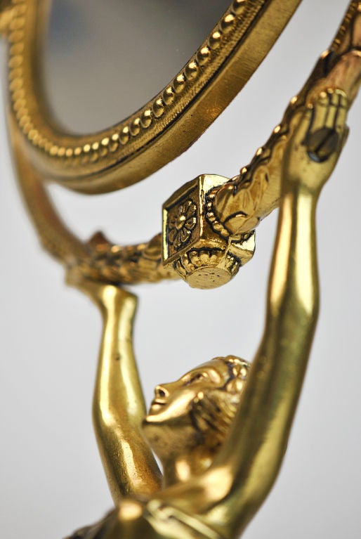 Dressing Table Mirror on an Art Deco-Style Base