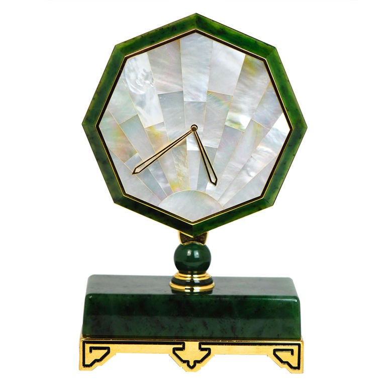 Cartier Desk Clock in the Art Deco Style For Sale