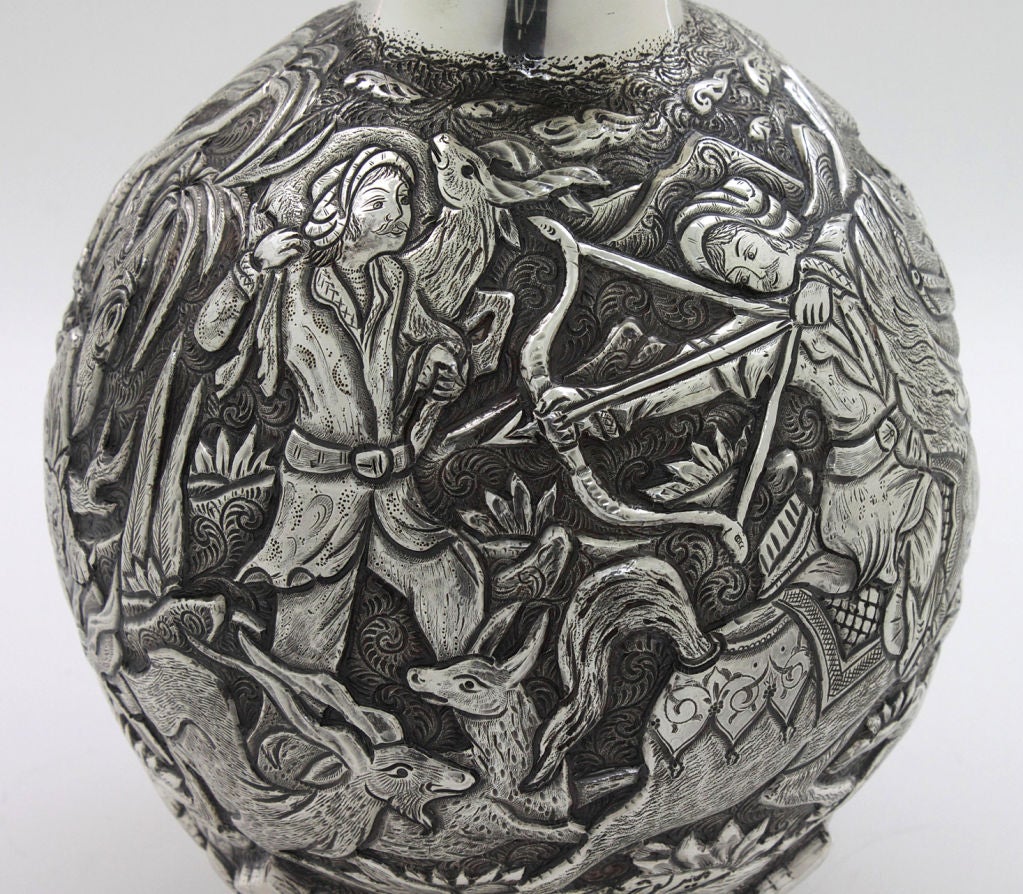 Persian Silverplated Vase