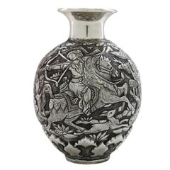 Persian Silverplated Vase