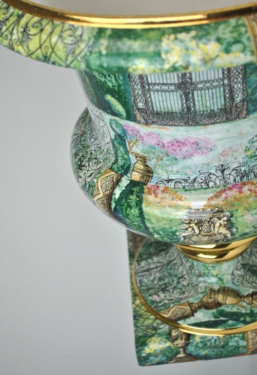 Italian Urn: Garden Scene