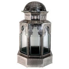 Egyptian Silverplated Dome Display Cabinet