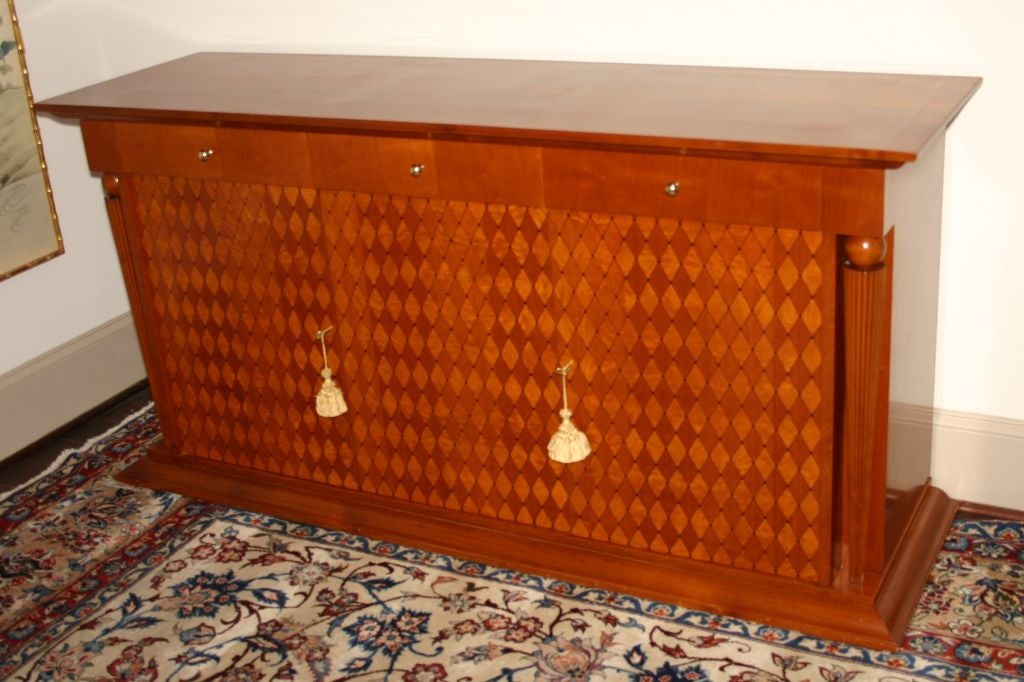 Parquetry Inlaid Art Deco-Style Sideboard
