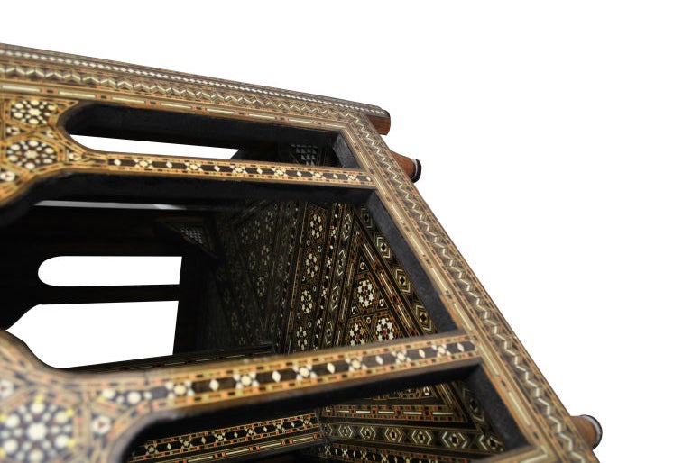 Syrian Mother-of-Pearl Hexagonal Nesting Tables For Sale 1