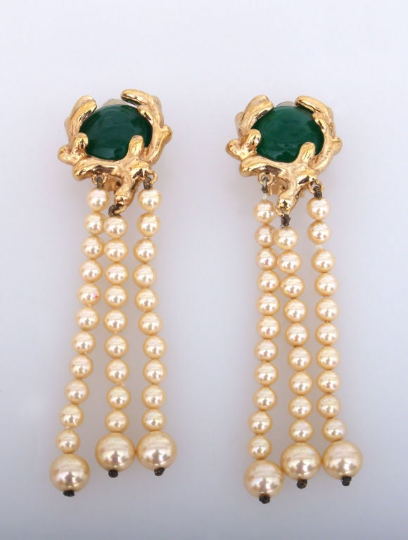 Pair of Italian Clip Earrings by Valentino Garavani