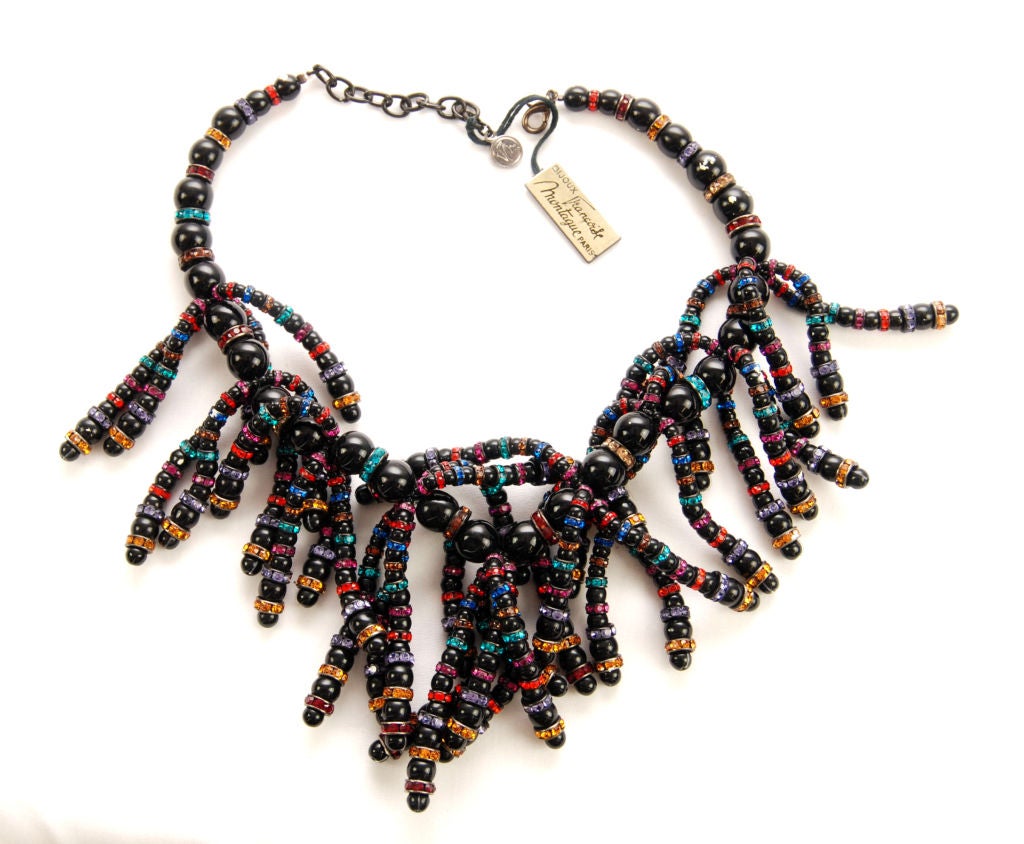 French Pate-de-Verre Jewelry Ensemble by Françoise Montague