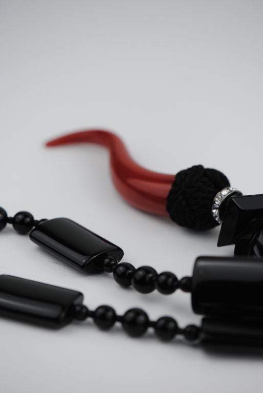 Red Chili Pepper Necklace for Giuggiu by Angela Caputi