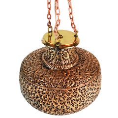 Antique Persian Hanging Copper Lantern