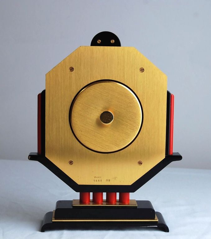 French Art Deco Style Clock by Hour Lavigne. This clock was produced circa 1970’s-1980’s by Hour Lavigne located in Sainte-Suzanne, a commune in the Doubs department of the Franche-Comte region of eastern France. The Hour Lavigne firm was