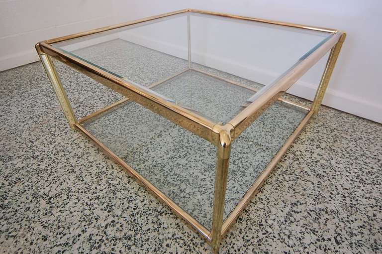 gold square coffee table