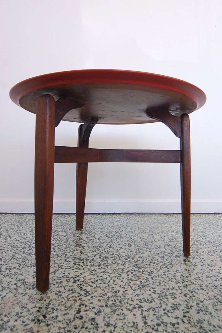 Mid-Century Modern Rare Brown Saltman Round Table