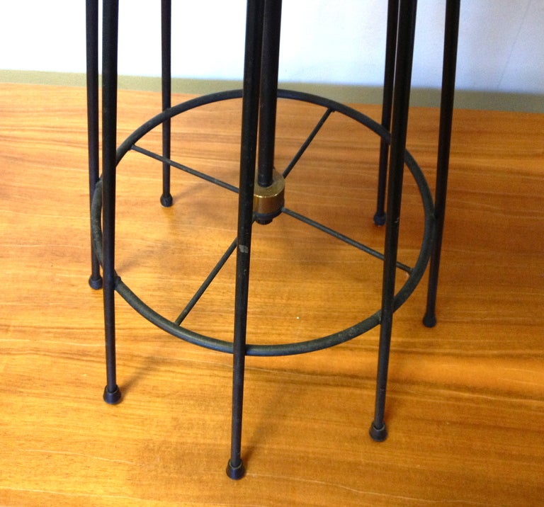 Pair of Iron Table Lamps by Arthur Umanoff  In Good Condition In St. Louis, MO