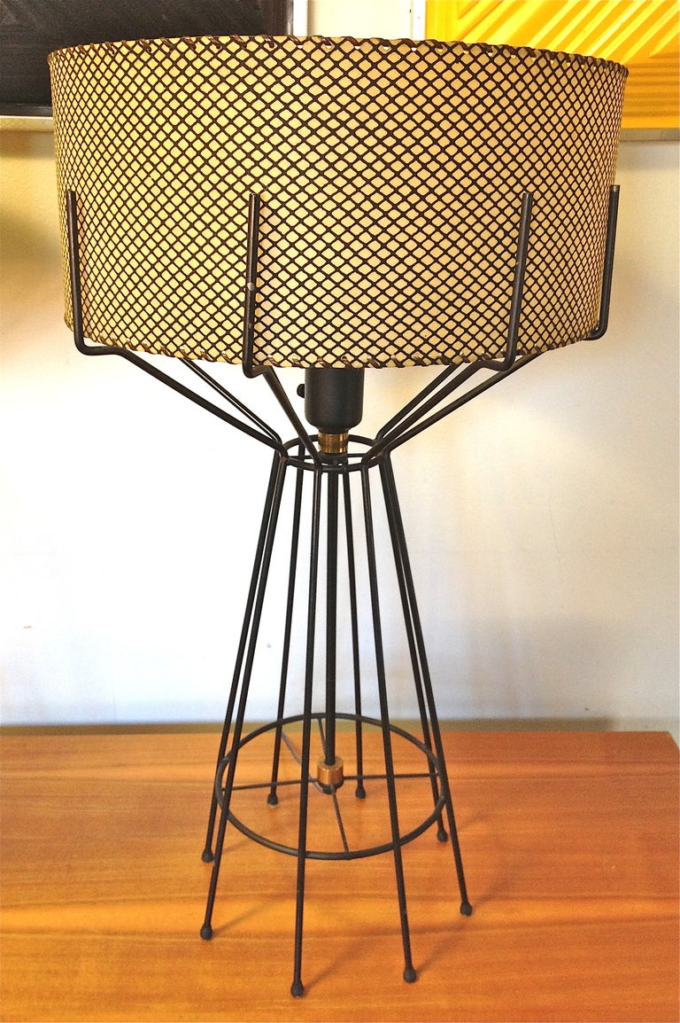 Mid-20th Century Pair of Iron Table Lamps by Arthur Umanoff 