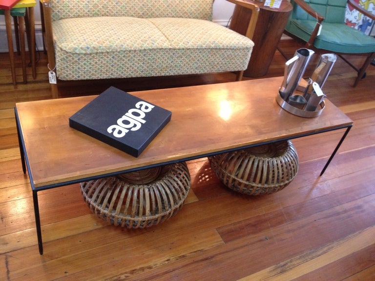 A rare early table or bench from the Planner Group line by Paul McCobb for Winchendon.