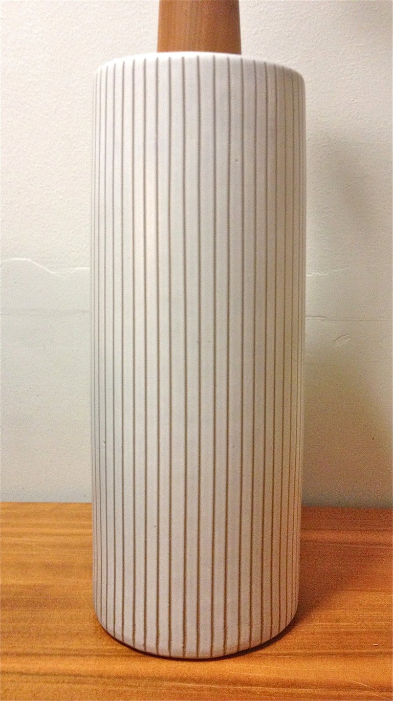 American Tall Gordon Martz Striped Ceramic Lamp