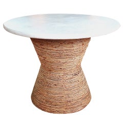 Branch and Leather Top Table
