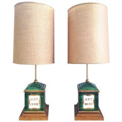 Large Ceramic Apothecary Lamps