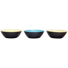 Three Enamel Krenit Bowls by Herbert Krenchel 3