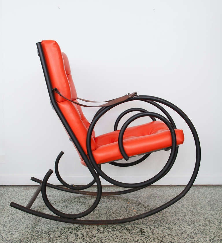 Mid-Century Modern Dramatic Mid-Century Rocking Chair