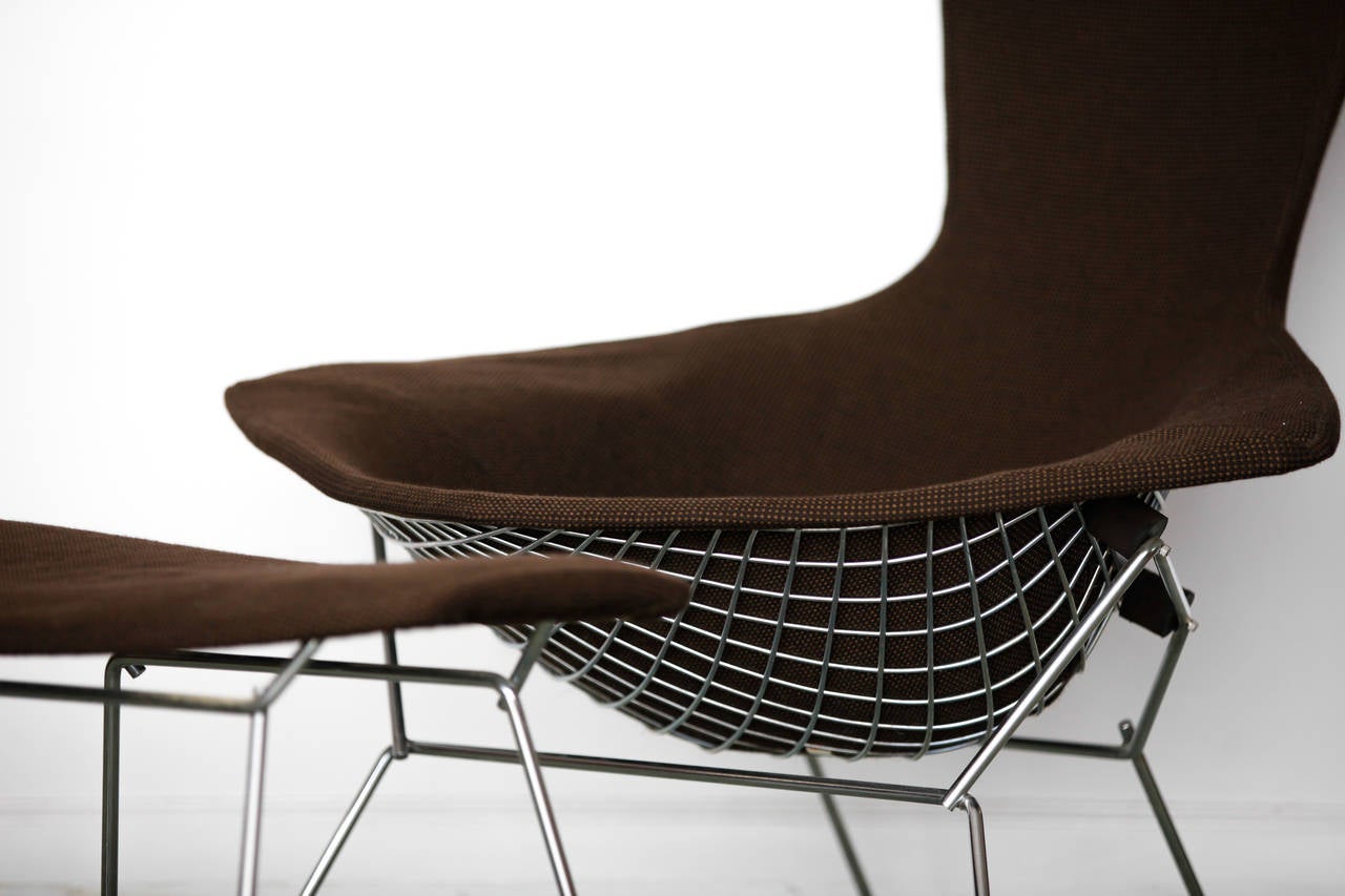 Mid-20th Century Bird Chair and Ottoman by Harry Bertoia for Knoll