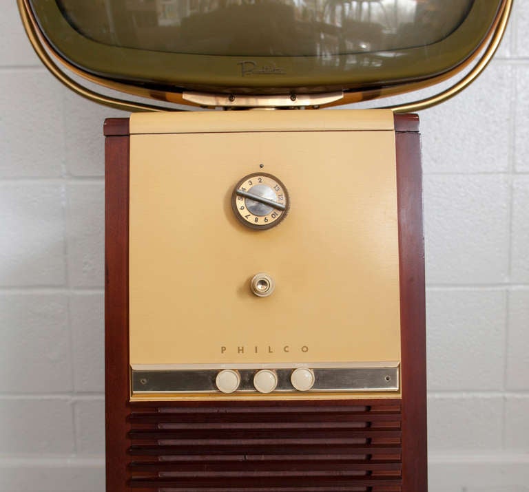 Mid-Century Modern Télévision originale Philco Predicta Barber Pole Mid Century
