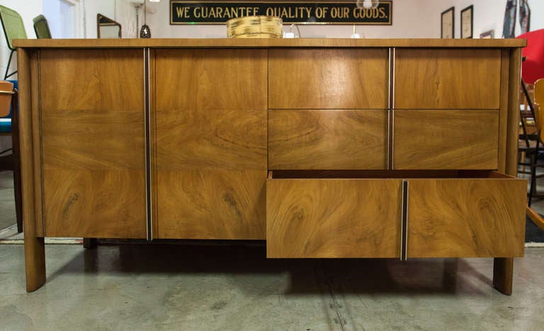 Mid-20th Century Dale Ford Walnut and Cane Sideboard by John Widdicomb