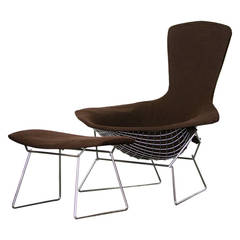Vintage Bird Chair and Ottoman by Harry Bertoia for Knoll