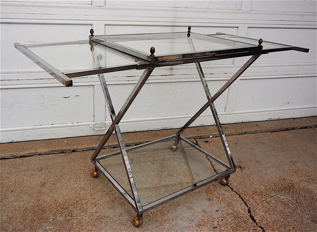 X-Base Expandable Regency Drink Cart Serving Table