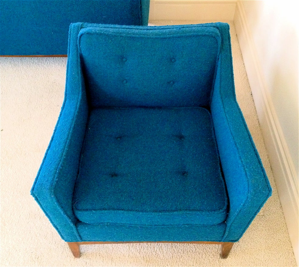 Upholstery Jens Risom Mid-Century Modern Lounge Chair