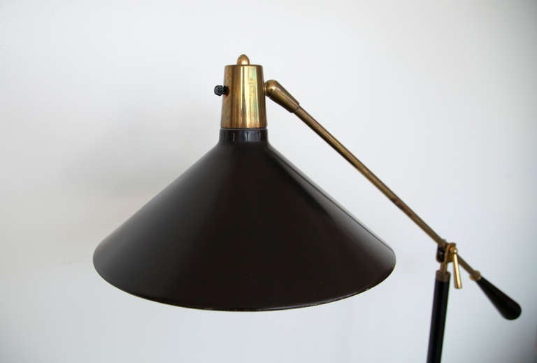 Mid-Century Modern Stilnovo Italian Mid-Century Swing Arm Floor Lamp
