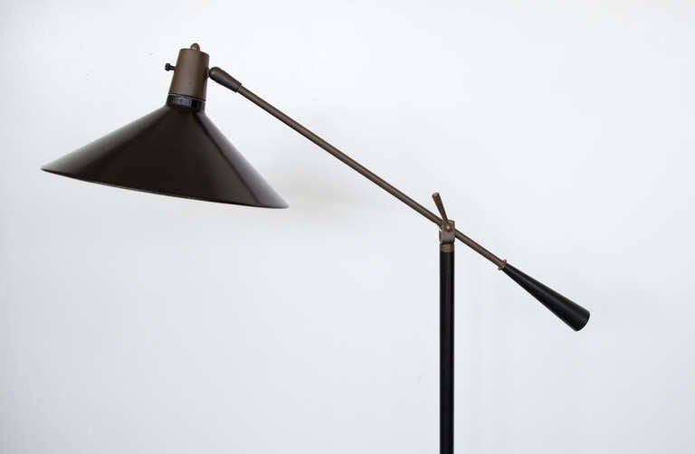 Stilnovo Italian Mid-Century Swing Arm Floor Lamp 2