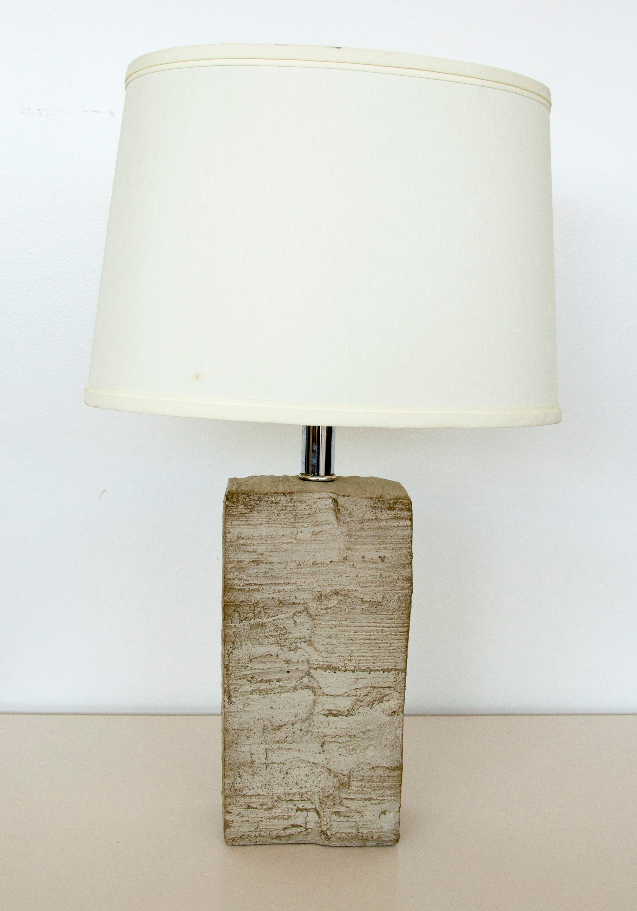 Beautiful Mid-Century Stone Lamp For Sale