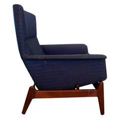 Rare Reclining Mid-Century Modern Lounge Armchair by Dux