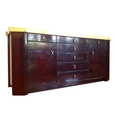 Paul Frankl Mahogany Sideboard with Cork Top