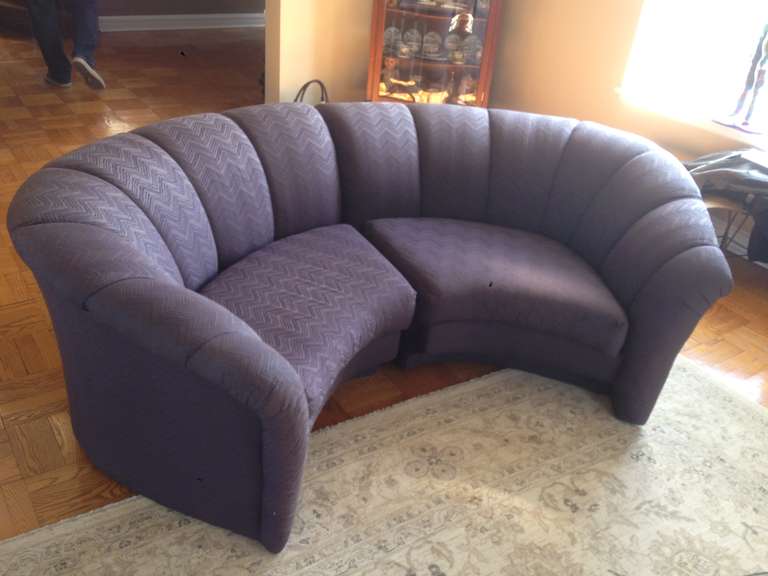 Contemporary Curved Designer Sofa at 1stDibs | semi circle couch ikea, curved  sofa ikea, curved couch ikea