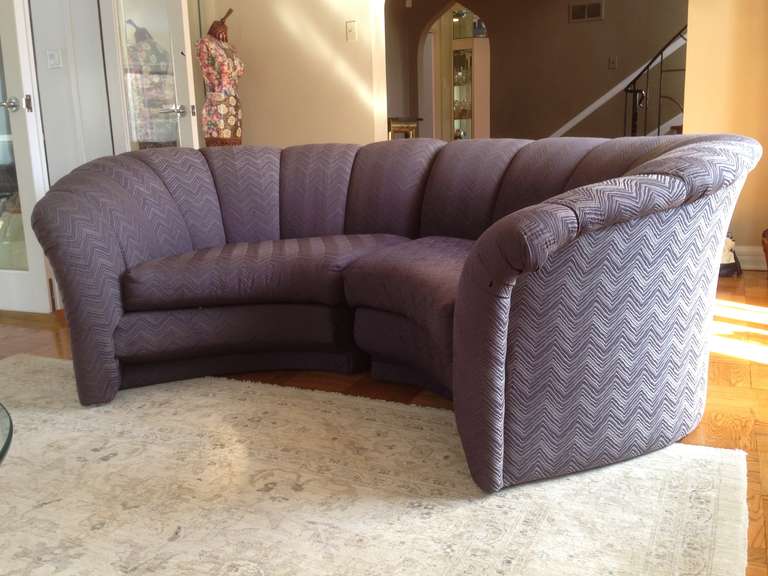 American Contemporary Curved Designer Sofa