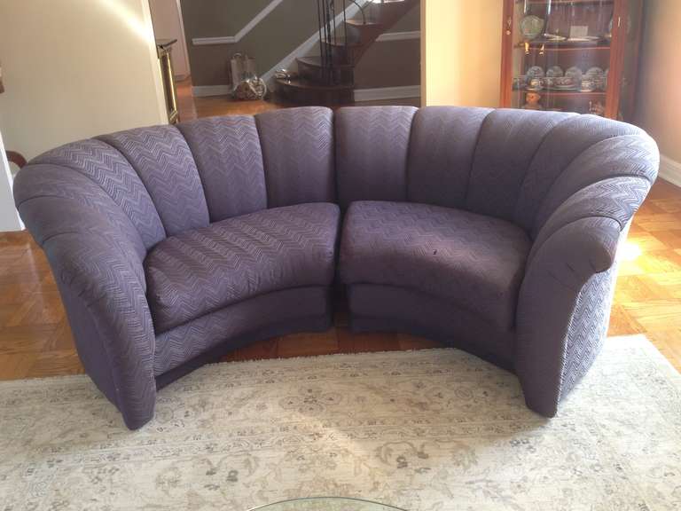 20th Century Contemporary Curved Designer Sofa