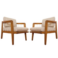 Pair of Rare Edward Wormley lounge chairs  