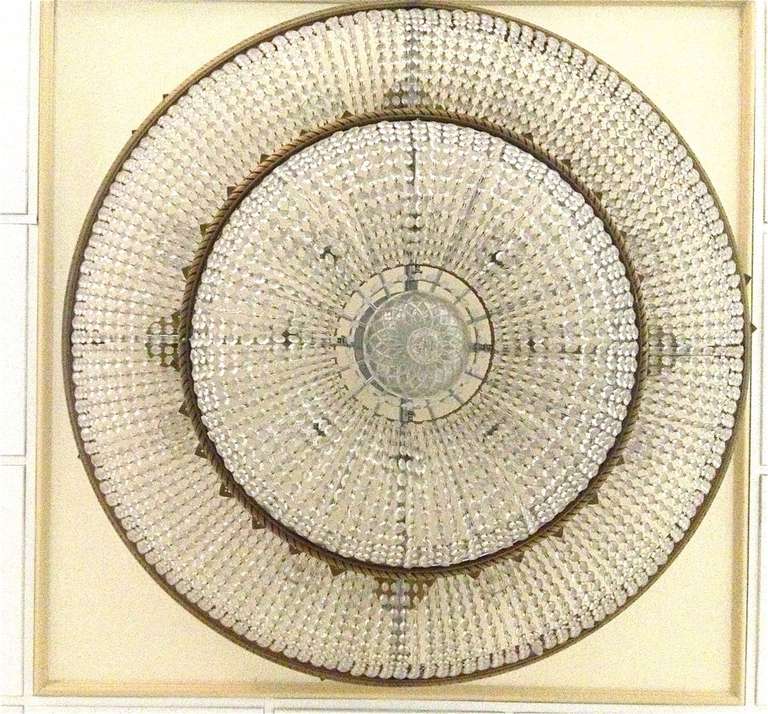 Late 20th Century Antique Glass Crystal Chandelier