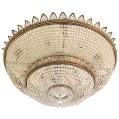 Antique Glass Crystal Chandelier