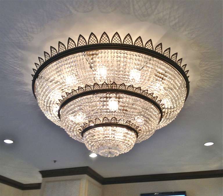 Antique Glass Crystal Chandelier 1