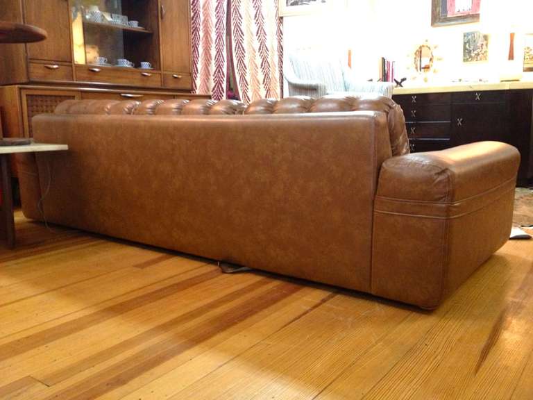 Danish Button Tufted Sofa- On the Manner of Joe Colombo In Excellent Condition In St. Louis, MO
