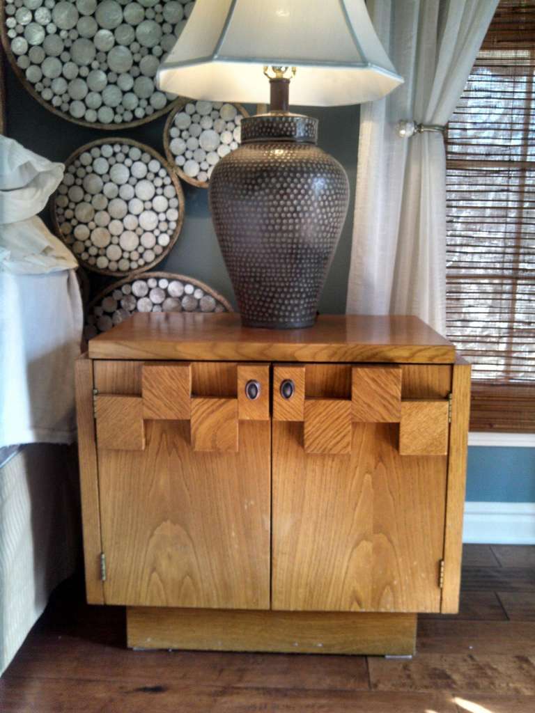 American Paul Evans Inspired Brutalist Mosiac Bedroom Dresser Set From Lane