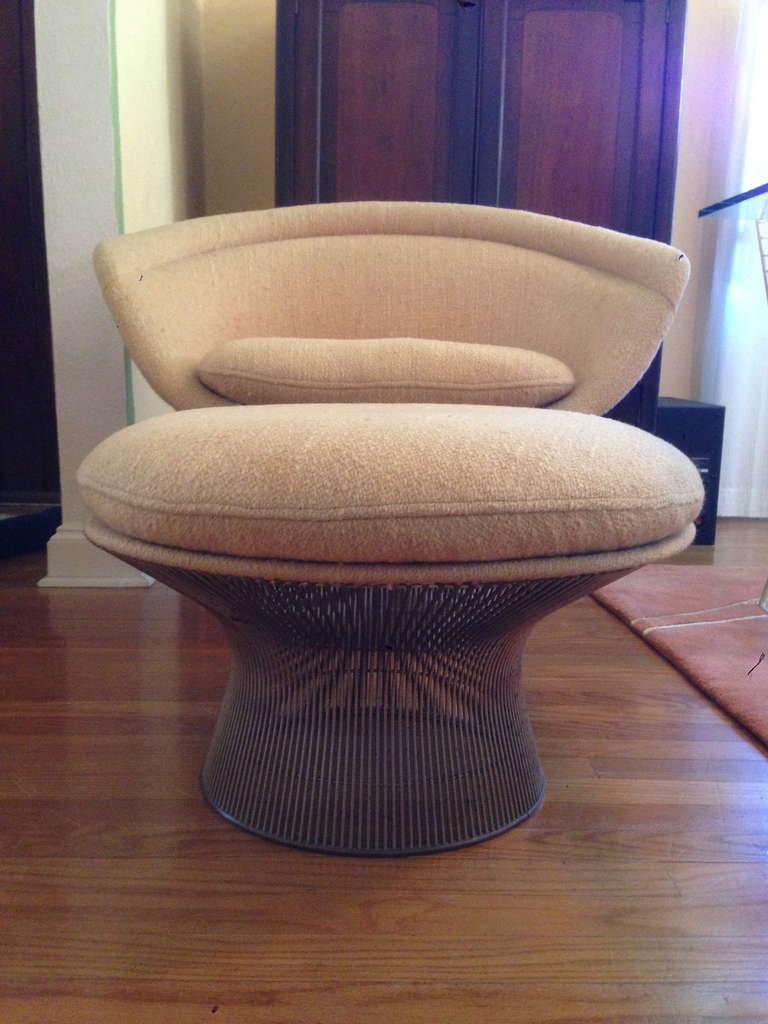 American Warren Platner Lounge Chair with Ottoman for Knoll