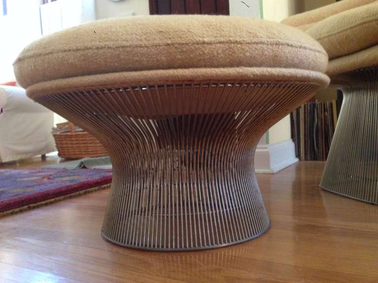 Warren Platner Lounge Chair with Ottoman for Knoll In Excellent Condition In St. Louis, MO