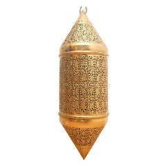 Pierced Brass Moroccan Pendant Light