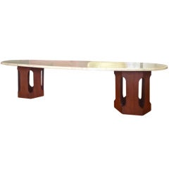 Large Harvey Probber Travertine Coffee Table