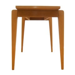 Retro 3 Leather Top Mahogany Nesting Tables