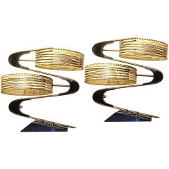 Pair of Majestic Mid-Century Fiberglass Lamps