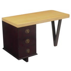 Paul Frankl Mahogany Desk with Cork Top